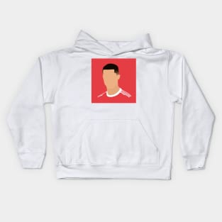 Cristiano Ronaldo Minimalistic Face Art Kids Hoodie